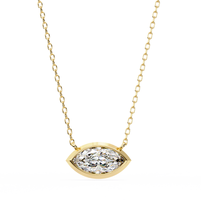 lab grown diamond | moissanite Jewellery Elena Lab Grown Diamond OR Moissanite Pendant Yellow Gold 14K by Rabbito Jewels