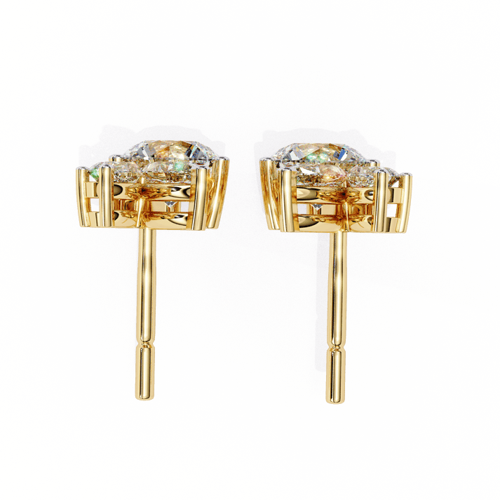 Stellar Symphony Rabbit Earrings lab grown diamond and moissanite diamond by Rabbito Jewels