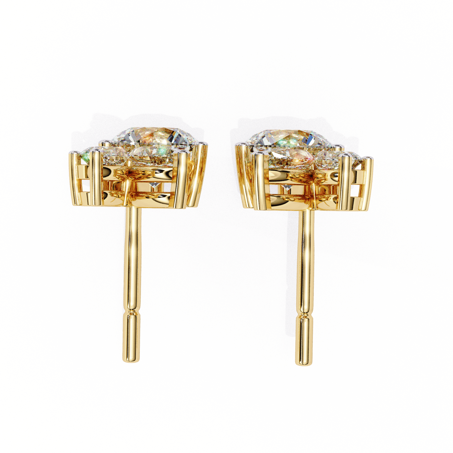Stellar Symphony Rabbit Earrings lab grown diamond and moissanite diamond by Rabbito Jewels