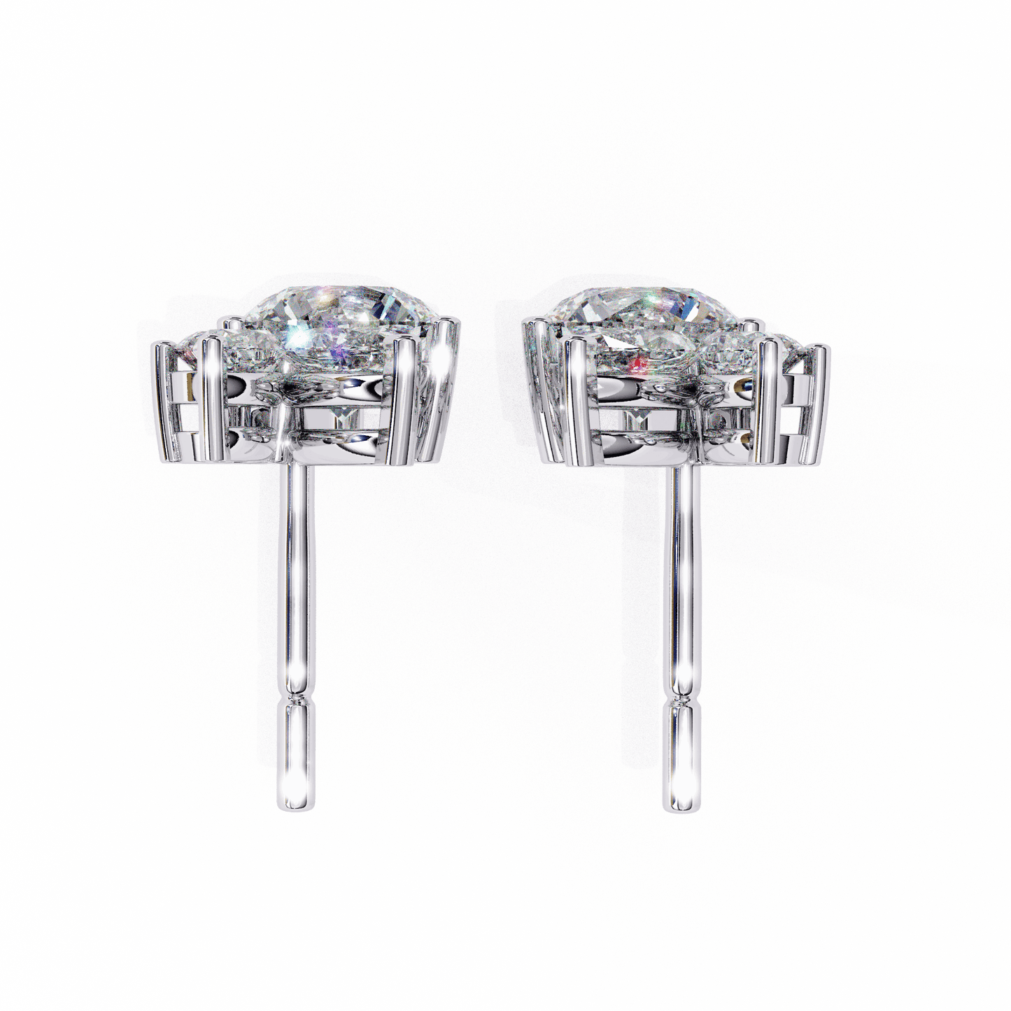 Stellar Symphony Rabbit Earrings lab grown diamond and moissanite diamond by Rabbito Jewels