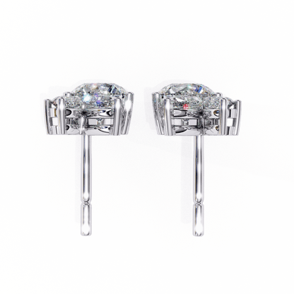 Stellar Symphony Rabbit Earrings lab grown diamond and moissanite diamond by Rabbito Jewels