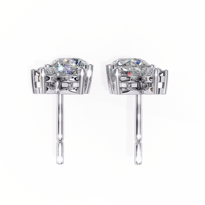 Stellar Symphony Rabbit Earrings lab grown diamond and moissanite diamond by Rabbito Jewels