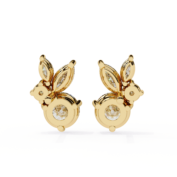 Stellar Symphony Rabbit Earrings lab grown diamond and moissanite diamond by Rabbito Jewels