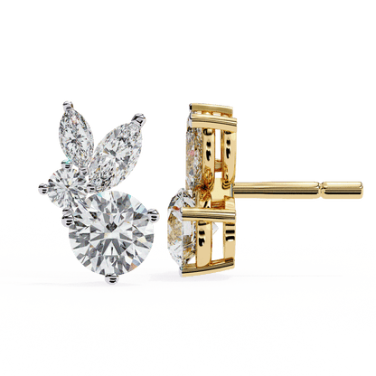 Stellar Symphony Rabbit Earrings lab grown diamond and moissanite diamond by Rabbito Jewels