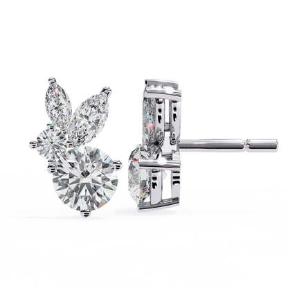 Stellar Symphony Rabbit Earrings lab grown diamond and moissanite diamond by Rabbito Jewels