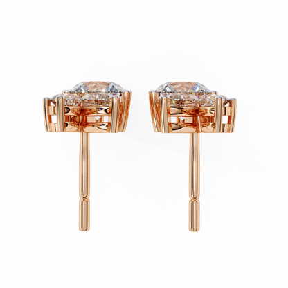 Stellar Symphony Rabbit Earrings lab grown diamond and moissanite diamond by Rabbito Jewels