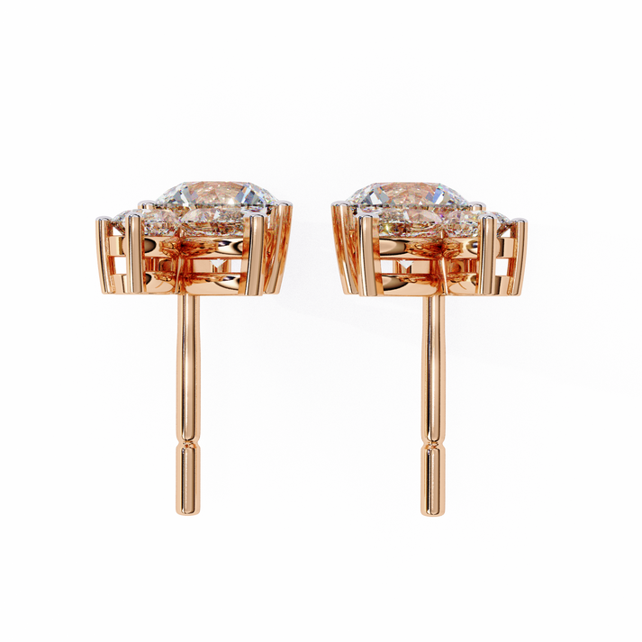 Stellar Symphony Rabbit Earrings lab grown diamond and moissanite diamond by Rabbito Jewels