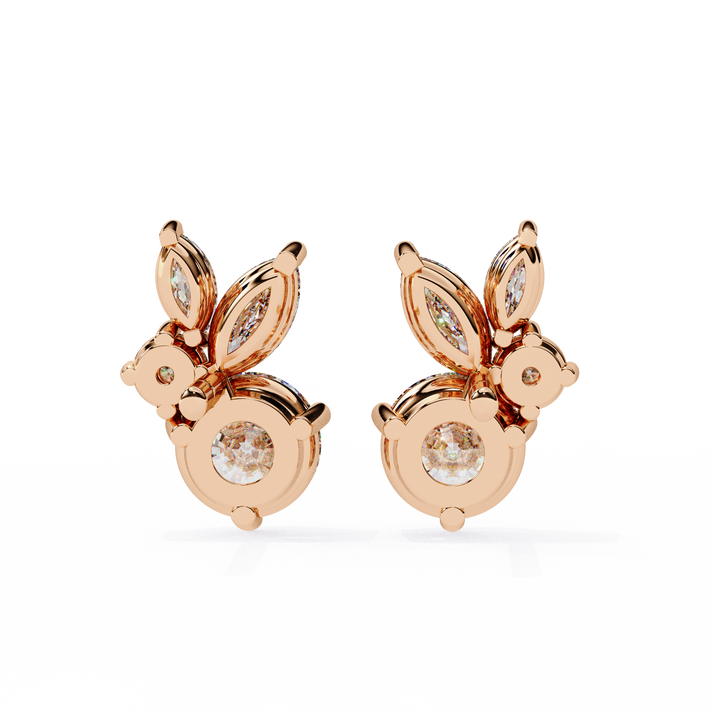 Stellar Symphony Rabbit Earrings lab grown diamond and moissanite diamond by Rabbito Jewels