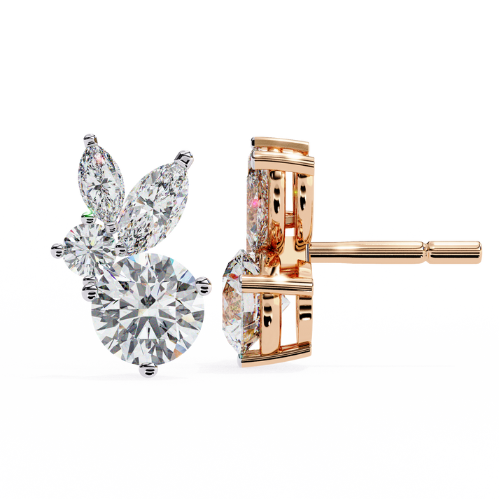 Stellar Symphony Rabbit Earrings lab grown diamond and moissanite diamond by Rabbito Jewels
