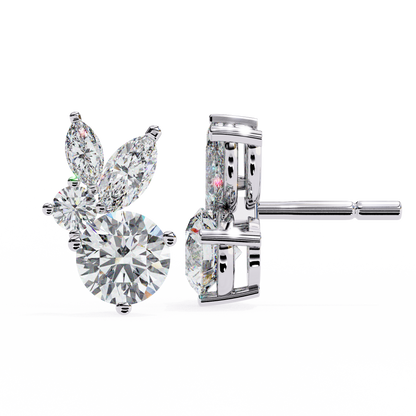Stellar Symphony Rabbit Earrings lab grown diamond and moissanite diamond by Rabbito Jewels