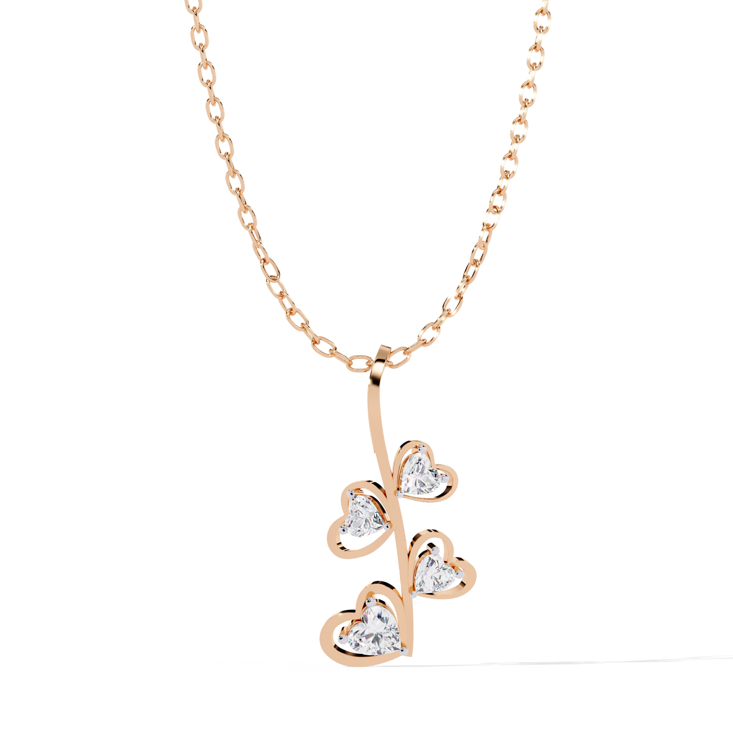 lab grown diamond | moissanite Jewellery Starry Love Lab Grown Diamond OR Moissanite Pendant Rose Gold 18K by Rabbito Jewels