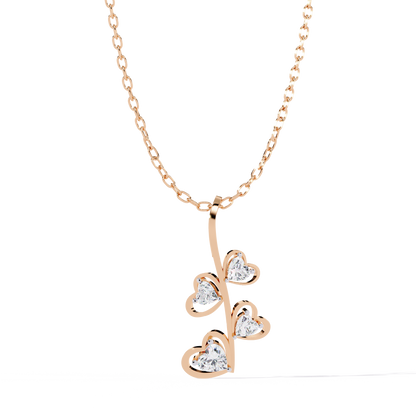 lab grown diamond | moissanite Jewellery Starry Love Lab Grown Diamond OR Moissanite Pendant Rose Gold 18K by Rabbito Jewels