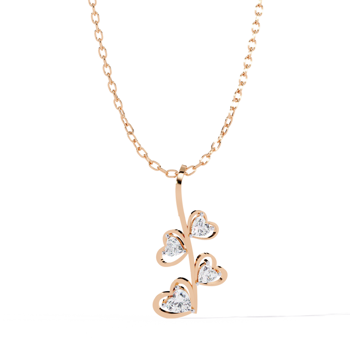 lab grown diamond | moissanite Jewellery Starry Love Lab Grown Diamond OR Moissanite Pendant Rose Gold 18K by Rabbito Jewels