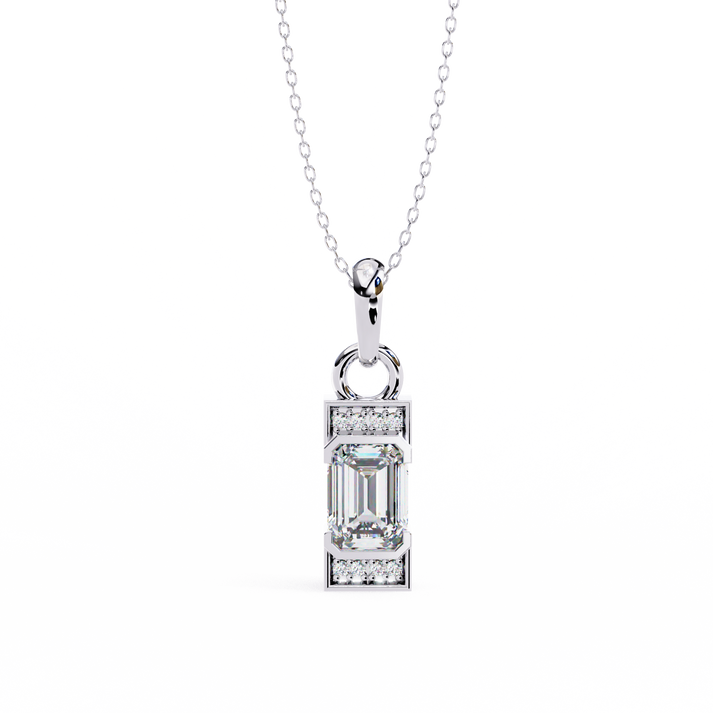 lab grown diamond | moissanite Jewellery Jiona Lab Grown Diamond OR Moissanite Pendant Silver by Rabbito Jewels