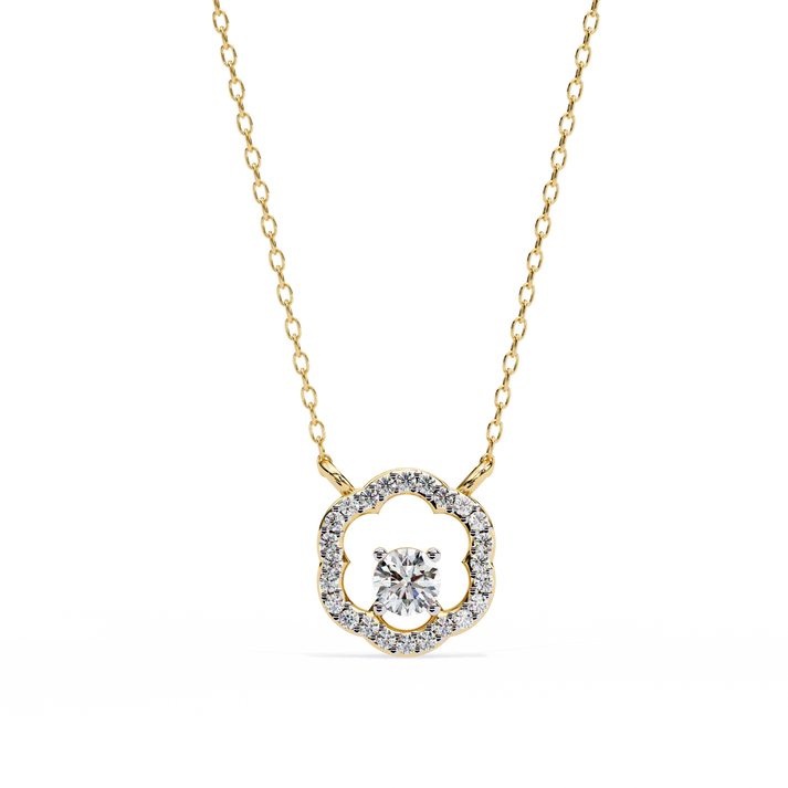 lab grown diamond | moissanite Jewellery Oway Charm Lab Grown Diamond OR Moissanite Pendant Yellow Gold 18K by Rabbito Jewels