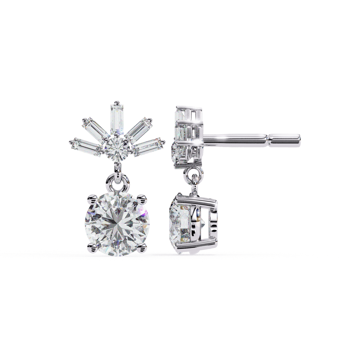 lab grown diamond | moissanite Jewellery Meteor Shine Lab Grown OR Moissanite Earrings by Rabbito Jewels