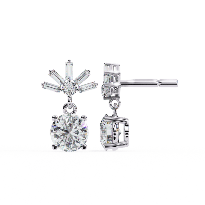 lab grown diamond | moissanite Jewellery Meteor Shine Lab Grown OR Moissanite Earrings by Rabbito Jewels