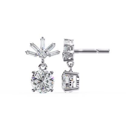 lab grown diamond | moissanite Jewellery Meteor Shine Lab Grown OR Moissanite Earrings by Rabbito Jewels