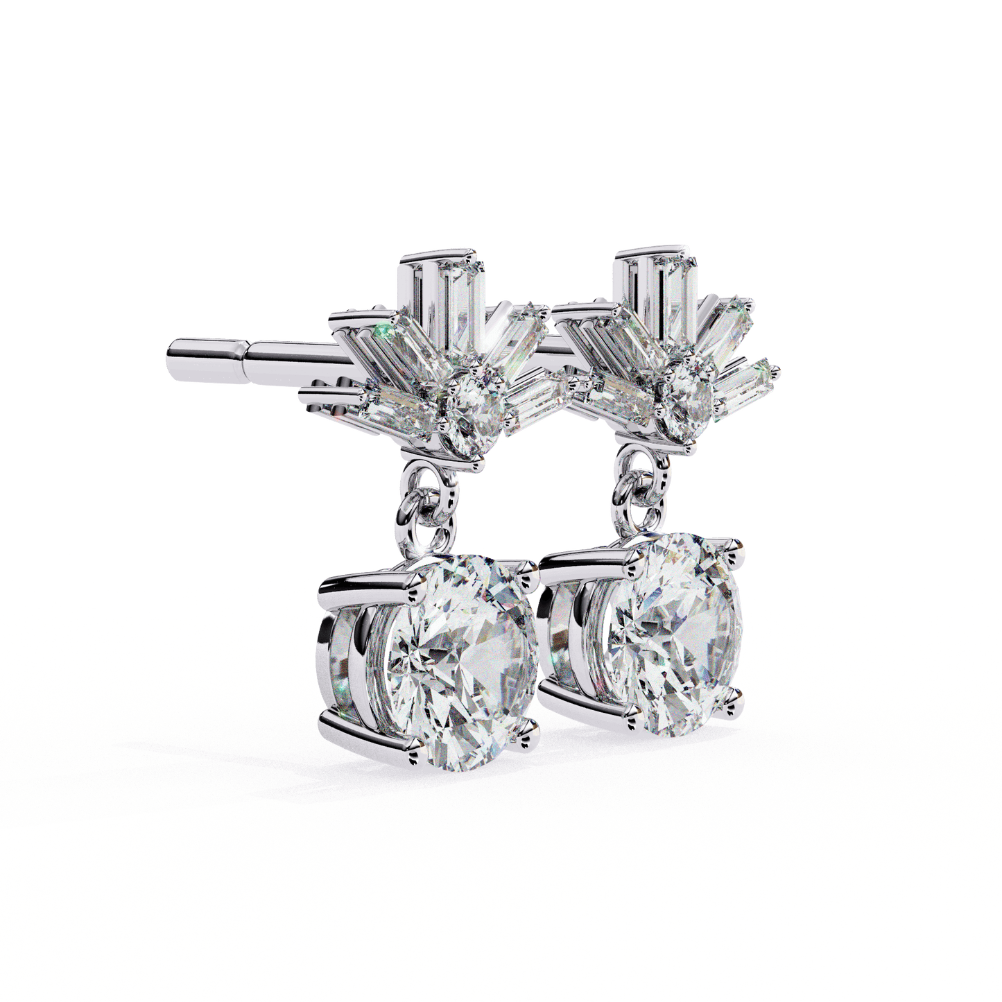 lab grown diamond | moissanite Jewellery Meteor Shine Lab Grown OR Moissanite Earrings by Rabbito Jewels