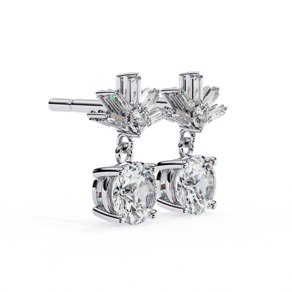 lab grown diamond | moissanite Jewellery Meteor Shine Lab Grown OR Moissanite Earrings by Rabbito Jewels