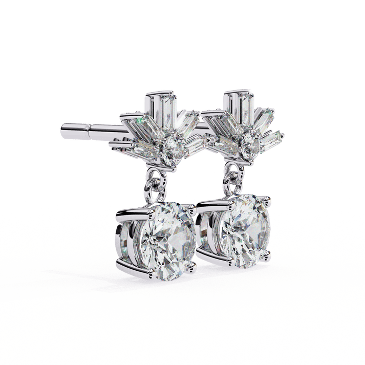 lab grown diamond | moissanite Jewellery Meteor Shine Lab Grown OR Moissanite Earrings by Rabbito Jewels