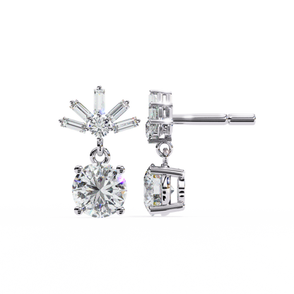 lab grown diamond | moissanite Jewellery Meteor Shine Lab Grown OR Moissanite Earrings by Rabbito Jewels