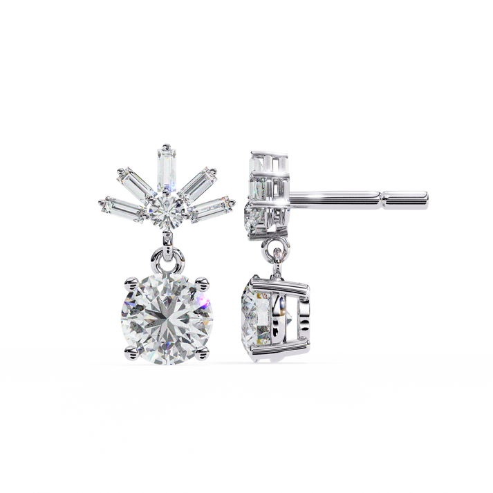 lab grown diamond | moissanite Jewellery Meteor Shine Lab Grown OR Moissanite Earrings by Rabbito Jewels