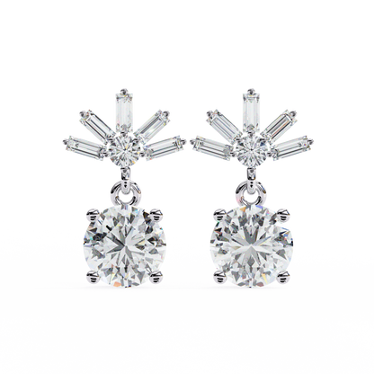lab grown diamond | moissanite Jewellery Meteor Shine Lab Grown OR Moissanite Earrings Silver by Rabbito Jewels