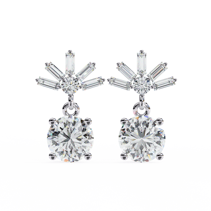 lab grown diamond | moissanite Jewellery Meteor Shine Lab Grown OR Moissanite Earrings Silver by Rabbito Jewels
