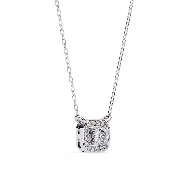 lab grown diamond | moissanite Jewellery Vivienne Halo Lab Grown Diamond OR Moissanite Pendant by Rabbito Jewels