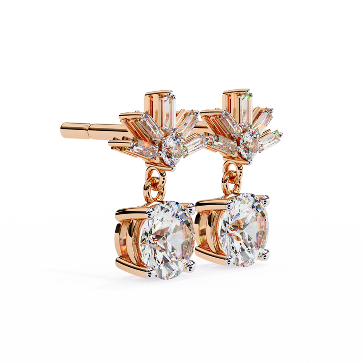 lab grown diamond | moissanite Jewellery Meteor Shine Lab Grown OR Moissanite Earrings by Rabbito Jewels