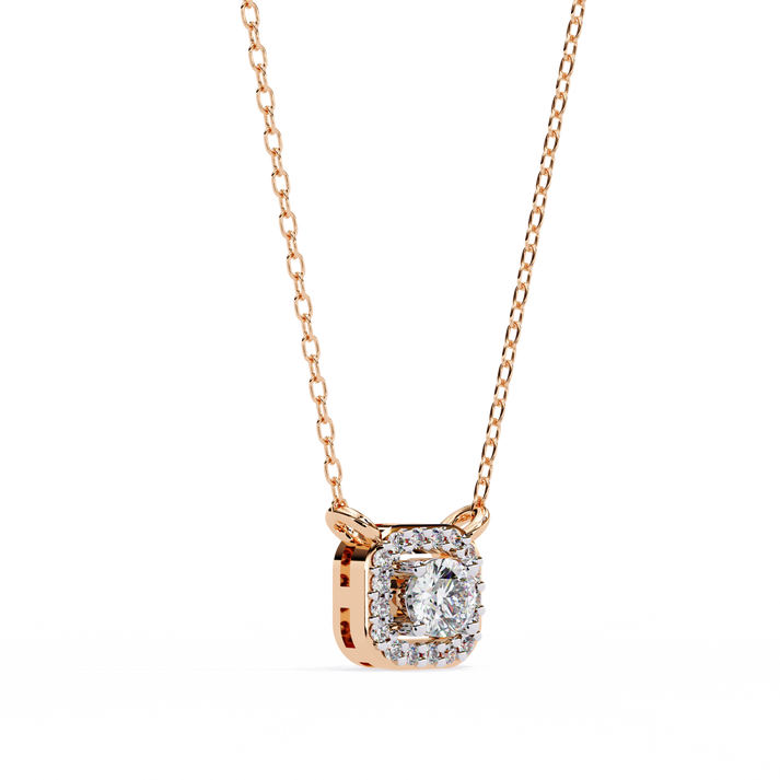lab grown diamond | moissanite Jewellery Vivienne Halo Lab Grown Diamond OR Moissanite Pendant by Rabbito Jewels