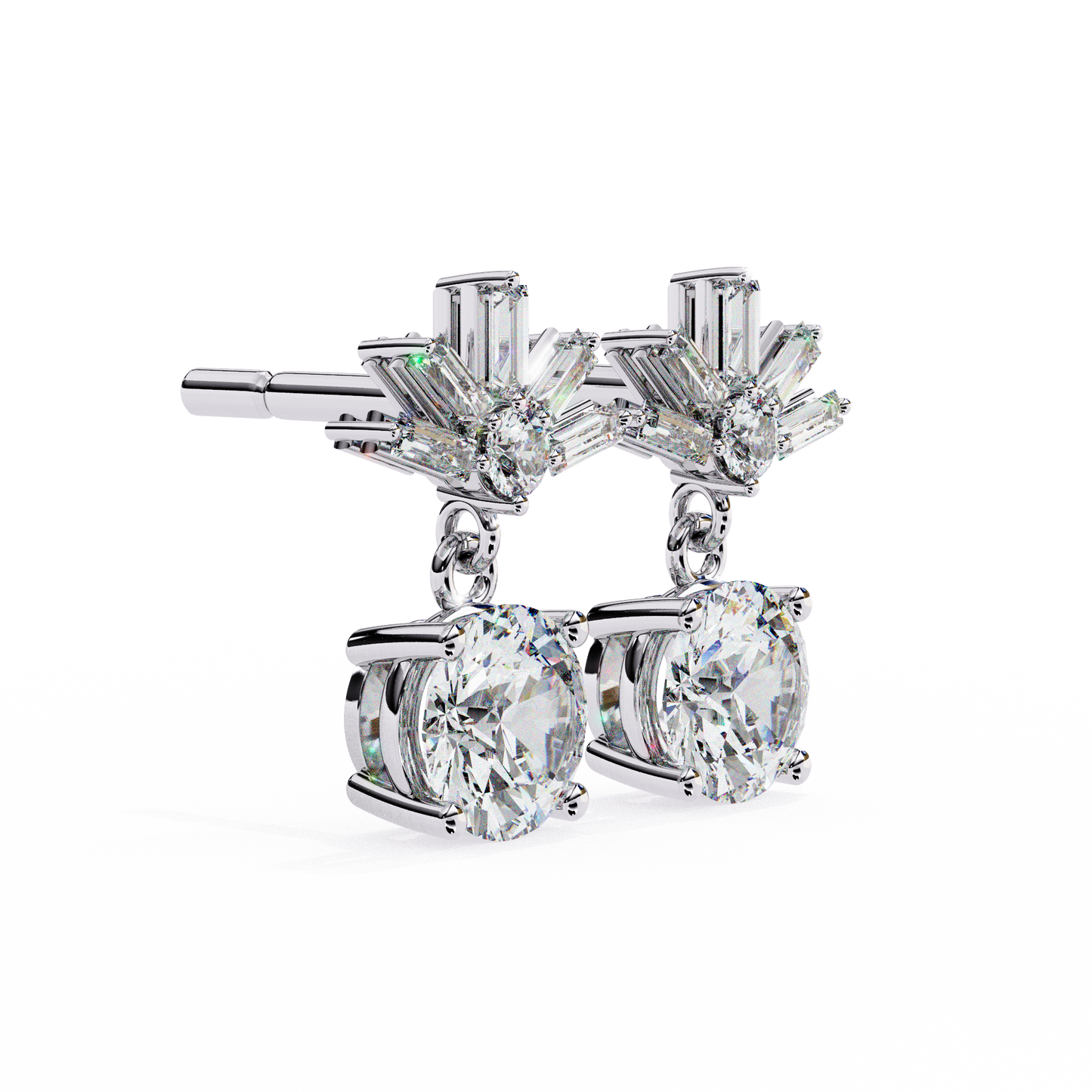 lab grown diamond | moissanite Jewellery Meteor Shine Lab Grown OR Moissanite Earrings by Rabbito Jewels
