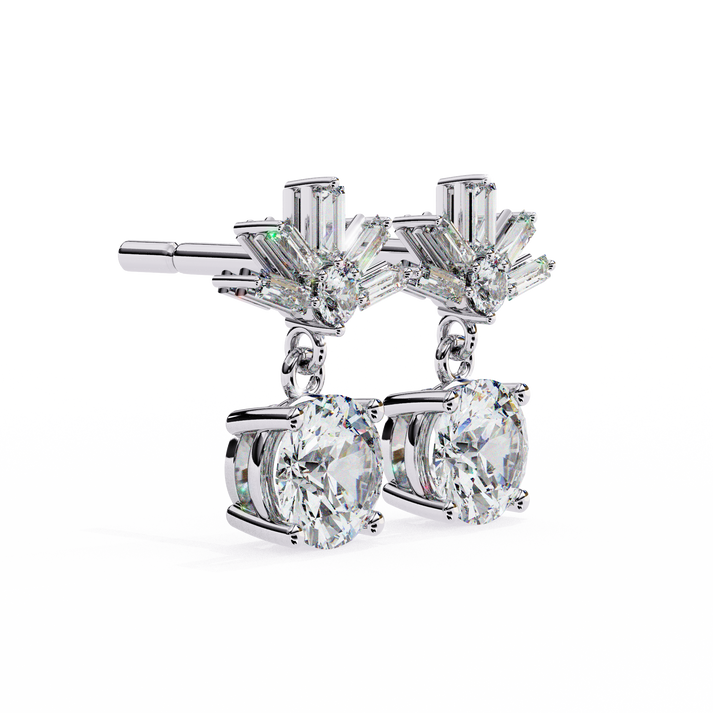 lab grown diamond | moissanite Jewellery Meteor Shine Lab Grown OR Moissanite Earrings by Rabbito Jewels