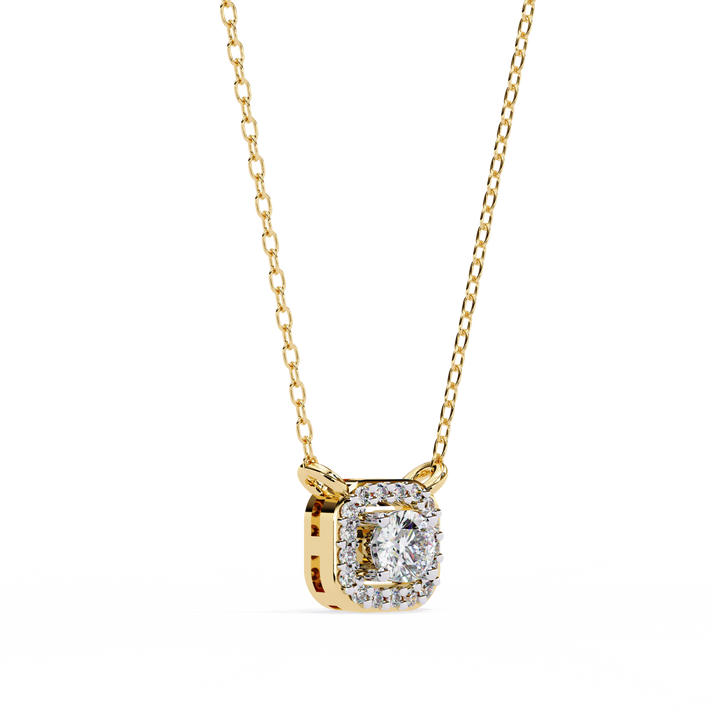 lab grown diamond | moissanite Jewellery Vivienne Halo Lab Grown Diamond OR Moissanite Pendant by Rabbito Jewels