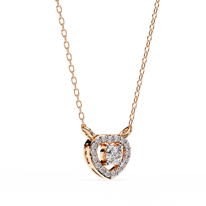 lab grown diamond | moissanite Jewellery Shine Pail Halo Heart Lab Grown Diamond OR Moissanite Pendant by Rabbito Jewels