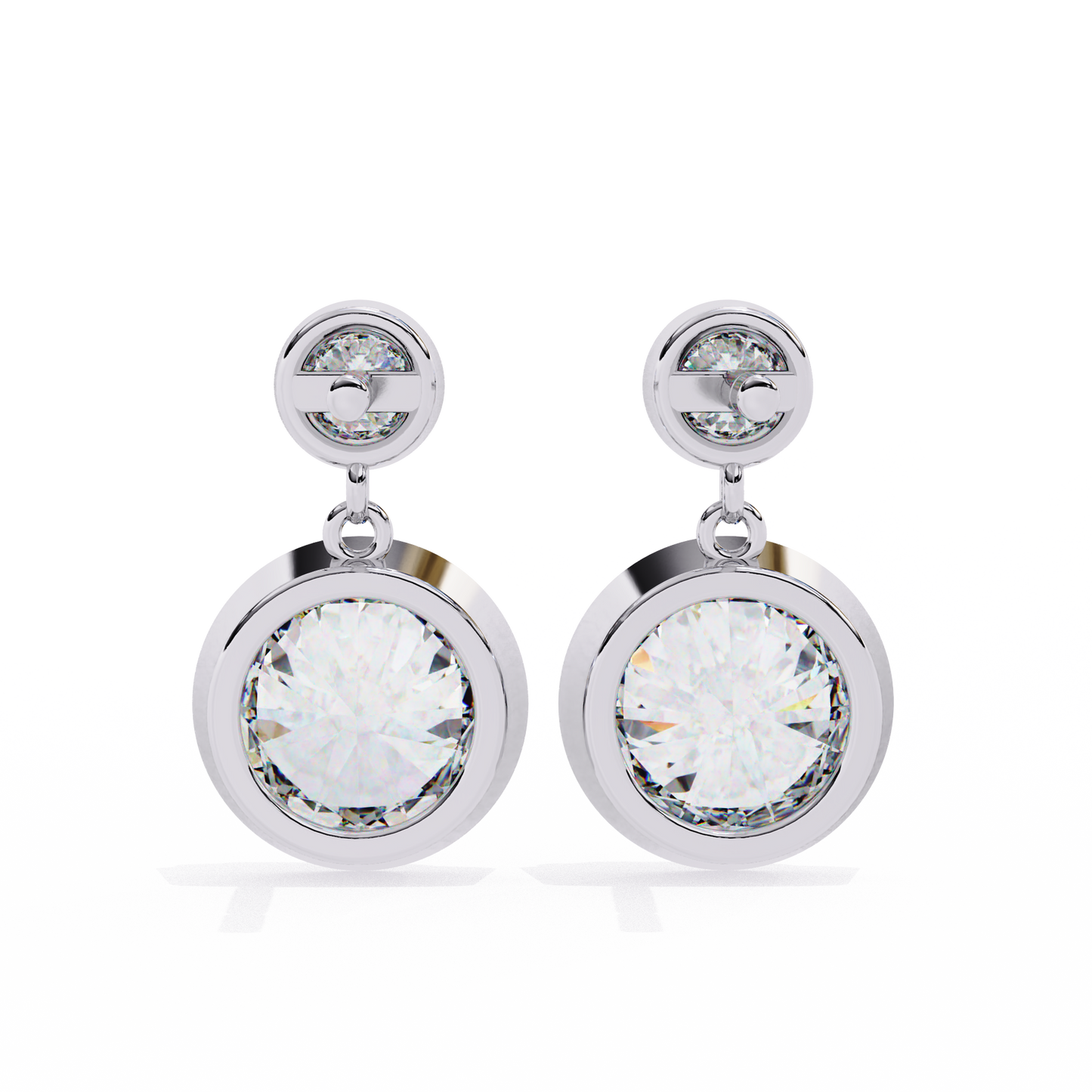 lab grown diamond | moissanite Jewellery Eclipse Elegance Lab Grown OR Moissanite Dangle Earrings by Rabbito Jewels
