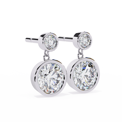 lab grown diamond | moissanite Jewellery Eclipse Elegance Lab Grown OR Moissanite Dangle Earrings by Rabbito Jewels