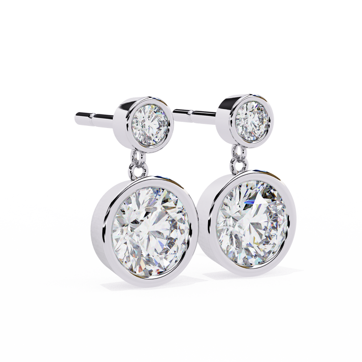 lab grown diamond | moissanite Jewellery Eclipse Elegance Lab Grown OR Moissanite Dangle Earrings by Rabbito Jewels