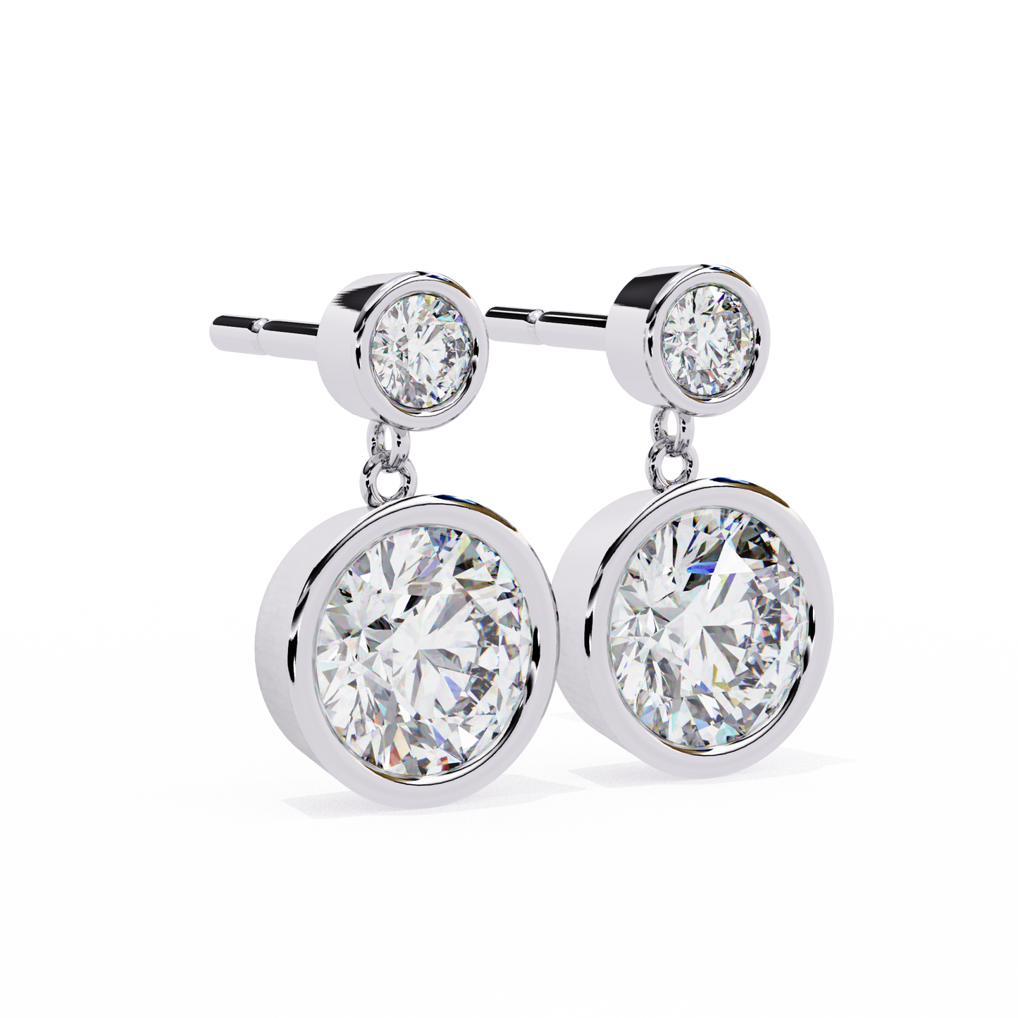 lab grown diamond | moissanite Jewellery Eclipse Elegance Lab Grown OR Moissanite Dangle Earrings by Rabbito Jewels