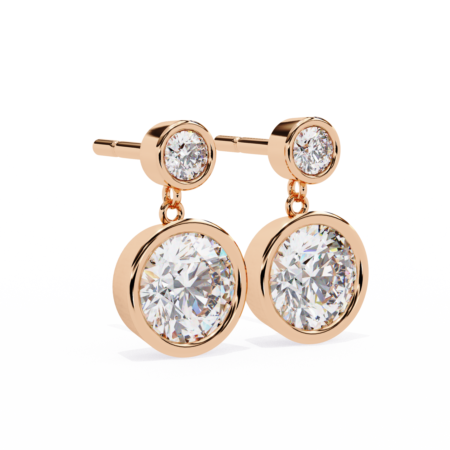 lab grown diamond | moissanite Jewellery Eclipse Elegance Lab Grown OR Moissanite Dangle Earrings by Rabbito Jewels