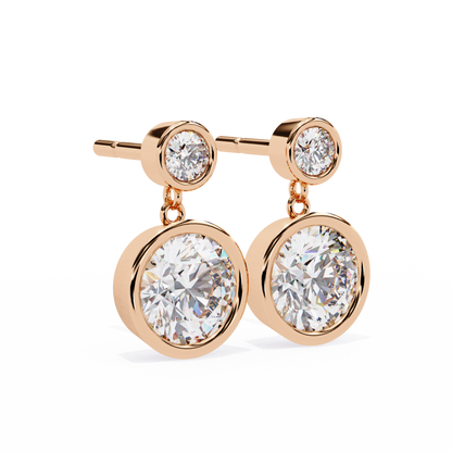 lab grown diamond | moissanite Jewellery Eclipse Elegance Lab Grown OR Moissanite Dangle Earrings by Rabbito Jewels