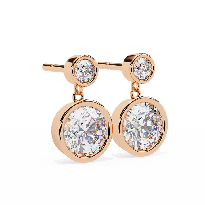 lab grown diamond | moissanite Jewellery Eclipse Elegance Lab Grown OR Moissanite Dangle Earrings by Rabbito Jewels