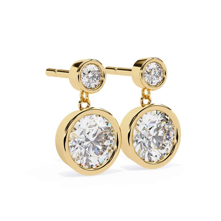 lab grown diamond | moissanite Jewellery Eclipse Elegance Lab Grown OR Moissanite Dangle Earrings by Rabbito Jewels