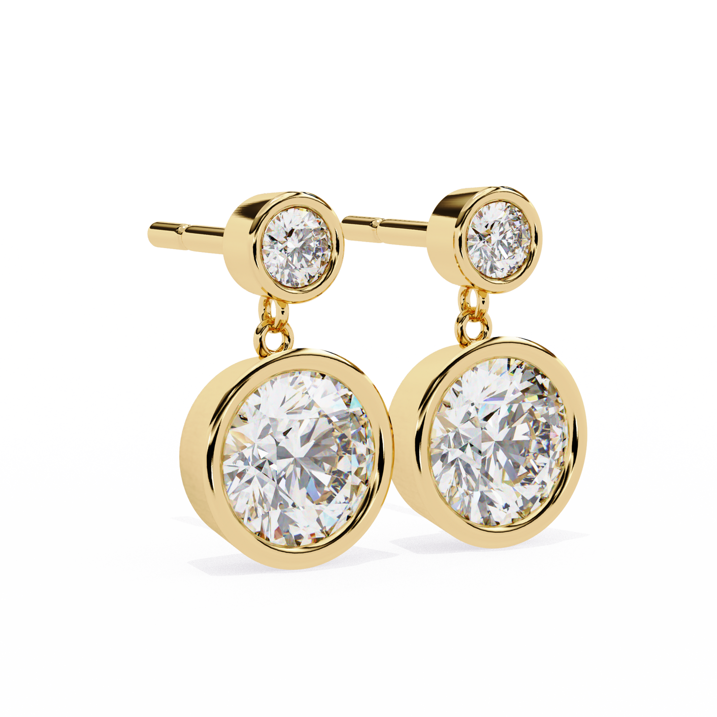 lab grown diamond | moissanite Jewellery Eclipse Elegance Lab Grown OR Moissanite Dangle Earrings by Rabbito Jewels