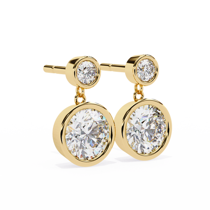 lab grown diamond | moissanite Jewellery Eclipse Elegance Lab Grown OR Moissanite Dangle Earrings by Rabbito Jewels