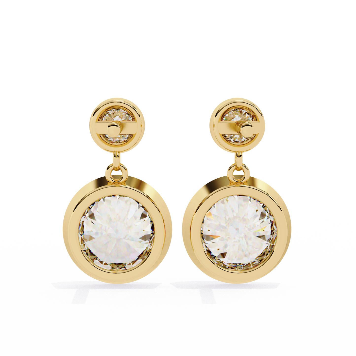 lab grown diamond | moissanite Jewellery Eclipse Elegance Lab Grown OR Moissanite Dangle Earrings by Rabbito Jewels