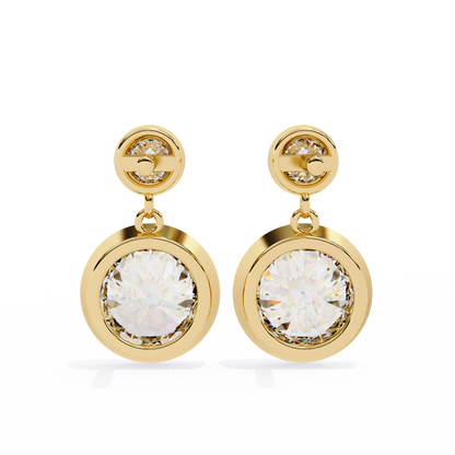 lab grown diamond | moissanite Jewellery Eclipse Elegance Lab Grown OR Moissanite Dangle Earrings by Rabbito Jewels