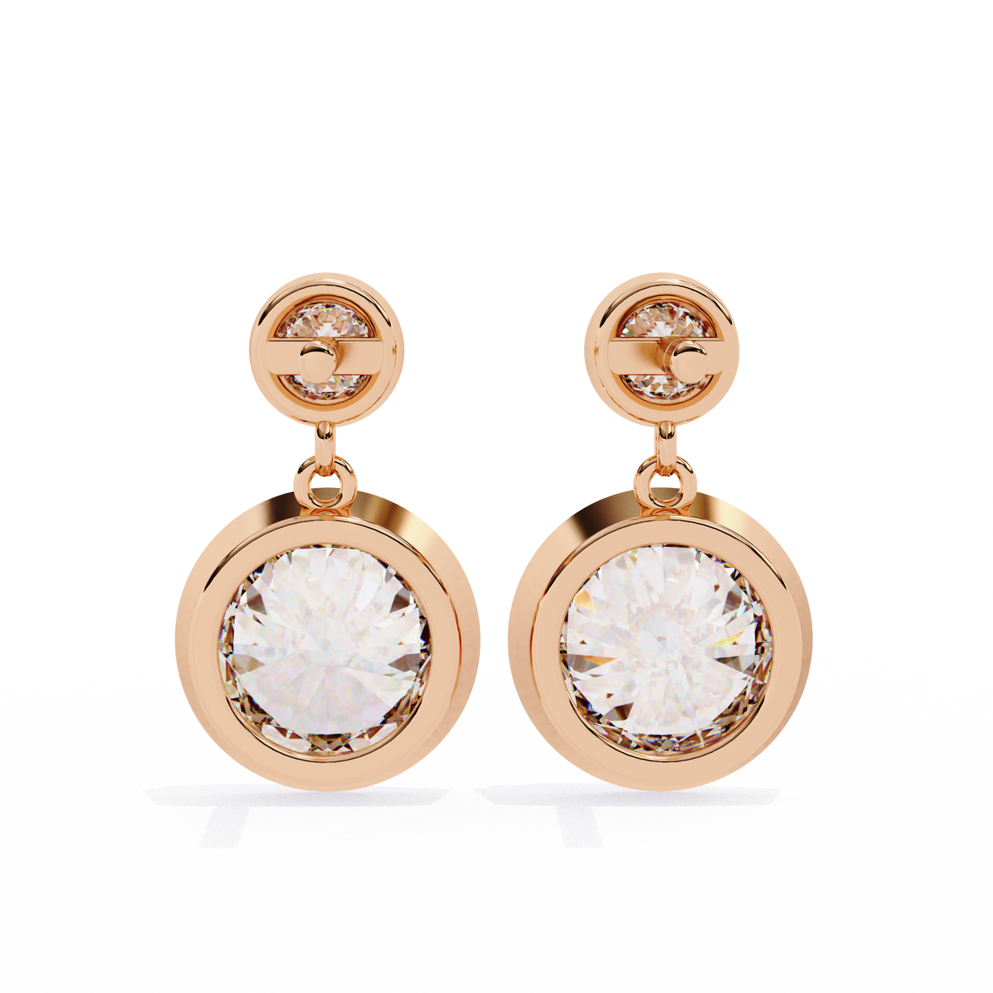 lab grown diamond | moissanite Jewellery Eclipse Elegance Lab Grown OR Moissanite Dangle Earrings by Rabbito Jewels