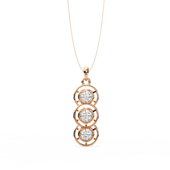 lab grown diamond | moissanite Jewellery Angelice Lab Grown Diamond OR Moissanite Pendant Rose Gold 14K by Rabbito Jewels